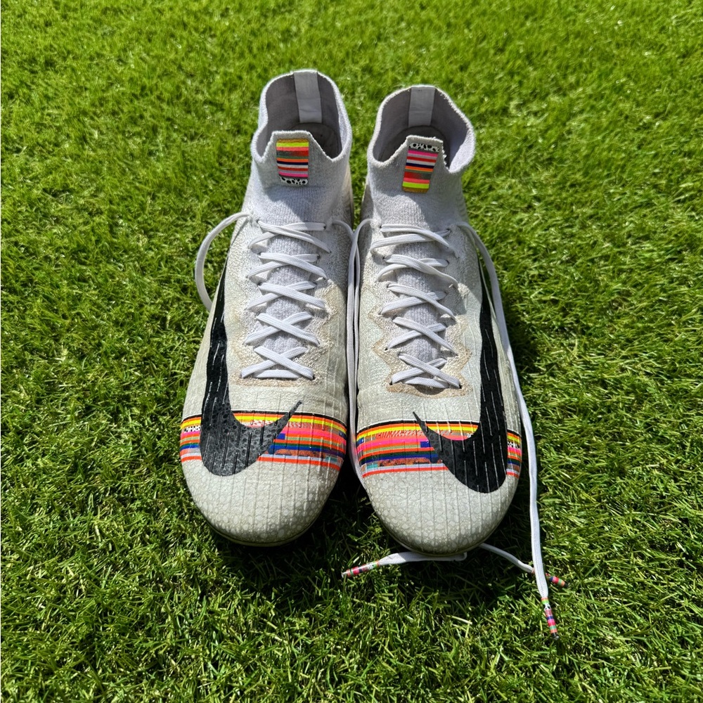 NIKE MERCURIAL SUPERFLY 6 ELITE FG LVLUP-PURE PLATINUM/WHITE RARE CR7 11.5